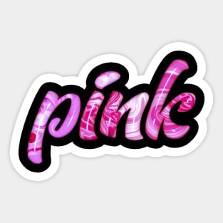 Pink Text Sticker